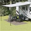 Plumbpyr Tappeto per tenda grigio chiaro, 400 x 200 cm, in polietilene, resistente alle intemperie e leggero, pieghevole, per campeggio, festival, resistente, facile da pulire e versatile