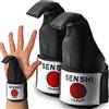 Senshi Japan ganci da sollevamento pesi - perfetto per bodybuilding, sollevamento pesi, allenamento pesi, ecc. - ideale per esercizi come deadlift, Coprispalle, squat, Pull UPS, file,
