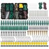 Generic Kit di attrezzatura da pesca alla carpa, in stile europeo, con ganci, perline e girelle, 307 pezzi