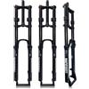 NIKANXIA Forcella MTB Downhill 26/27,5/29 1 1/8 Dritta 180mm di Corsa | Asse a sgancio rapido 9x100mm, costruzione a doppio ponte, compatibile freno a disco, ammortizzatore manuale
