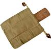 Drfeify Borsa Bushcraft in Pelle e Tela, Custodia per Foraggiamento in Tela Cerata 8,25 X 2,75 Pollici, Design Pieghevole per Montaggio su Cintura con Fibbie in Metallo per Escursionismo, Campeggio,