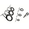 Generic Kit di riparazione per canna da pesca in acciaio inox, 6 pezzi, con punta superiore e anello circolare di ricambio per la riparazione di anelli