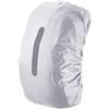 Generic Copertura impermeabile antipioggia per zaino, 15-25 l, copertura antiscivolo con cinghia verticale riflettente per rimanere asciutti per escursionismo, campeggio, caccia, XS, tono argento