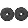 TrainHard® - Set di 2 dischi per manubri in plastica di alta qualità, cemento, foro da 30 mm, pesi a scelta: 2 x 2,5 kg / 2 x 5 kg / 2 x 10 kg / 2 x 15 kg