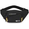 Generic 1 Pezzo Uomo Adulto Marsupio Grande Capacità Multi Tasca Durevole Crossbody Borsa A Tracolla Petto All'aperto Tattico Sport Fanny, nero, Marsupio