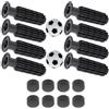 CAZSTYK Set ricambio per maniglie ergonomiche da calcio, Black | Parte per impugnatura da biliardino, robuste maniglie in plastica, set ricambio ergonomico, maniglia da calcio