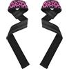 Amooorous Cinghie da polso per sollevamento pesi con stampa leopardata viola, 66 cm, per allenamenti di potenza, da donna, per allenamento, palestra, powerlifting, bodybuilding correas de amarre