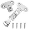HAKIDZEL Chiusura per Boccaporto Marino in Acciaio Inox 316, 110x50 MM | Viti Incluse, per Barca e Armadio, Finitura Argento, Blocco Sicuro, Design Aerodinamico