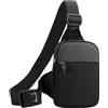 Generic Mini Borsa a Tracolla a Spalla e Petto con Doppia Tasca Resistente all'Acqua Marsupio per Corsa, Porta Telefono per Uomo e Donna, Small