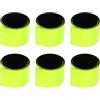 VILLCASE 6 Pezzi Bracciale Riflettente Reflective Safety Band Giallo in PVC e Piastra in Acciaio, Fascia a Scatto Alta visibilità e Anziani, Walking e Biking Colore Casuale