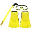 YARNOW Set Snorkeling con Boccaglio Secco, Occhialini Gialli 25-30 | Valvola Anti Perdita, Effetto Anti Appannamento, PVC PC PP Eva, per Allenamento Subacqueo e Spiaggia