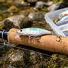 Generic Hovering Minnow - Esca dura a caduta lenta, realistica, 3D, con ganci alti in metallo, per trote notturne con poca luce