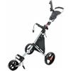 MotiveTech Carrello da Golf Pieghevole Trolley a 3 Ruote Carrello Spingibile Carrello Porta Sacca Struttura Leggera Freno di Stazionamento Pieghevole in, Grigio con Ruote Nere