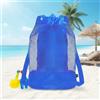 Generic Borsa da spiaggia in rete, zaino da spiaggia con coulisse, pieghevole, grande capacità, ad asciugatura rapida, organizer per viaggi in piscina, Rosa, Large, Leggero