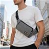 Generic Marsupio per donne e uomini, dotato di 3 tasche con cerniera, borsa a tracolla impermeabile per sport, adatto per corsa, esercizio fisico e ciclismo, Grigio, Marsupio