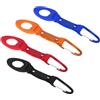 AKOOSY 4 Pezzi Fibbia per Bottiglia D'Acqua, Clip Zaino Portatile | Aggancio per Borraccia, Uso Campeggio e Pesca, Rivestimento in Gomma e Nylon, per Altre Bottiglie Colore Casuale