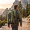 Generic Grande zaino da trekking da viaggio per campeggio all'aperto, Verde militare, 40L, Minimalistico