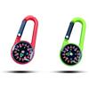 Generic 2 moschettoni a bussola portachiavi mini bussola da escursionismo con clip | Mini bussola a moschettone, confezione da 2, bussola da trekking leggera, quadrante luminoso, clip sicura