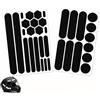 Terraxis 2 Fogli di Adesivi Riflettenti Autoadesivi, Strisce Riflettenti e Sticker visibilità per Casco, Moto, Bici, Monopattino Elettrico, Passeggino, Sedia a Rotelle, Valigia, Superfici Lisce, Nero