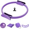 COONE Kit Pilates, Kit Pilates Completo X Casa, Attrezzi Pilates, Include L'anello di Pilates La Palla di Yoga La Cinghia di Sostegno per Lo Yoga L'anello di Yoga per Gambe