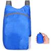 Generic Zaino da viaggio pieghevole, ripiegabile in borsa, cinghie traspiranti e grande capacità per aereo, kit di emergenza, Blu, Small, Moda