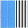 Generic Kit di riparazione per snowboard, 8 pezzi, stick Ptex da 6 mm, base riempitiva P-Tex con 4 strutture in carta vetrata, kit di riparazione per sci e snowboard (nero)