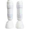 Milageto Paratibia Imbottito, Bianco, Bianco A Trama Semplice, XL | Paratibia con Protezione Del Collo Del Piede, Protettivo, per Allenamento
