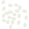 Generic Perline da pesca luminose, 4 x 3 mm, 200 pezzi, in plastica, per esche da pesca, ovali, bianche