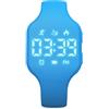 Focwony Orologio digitale fitness tracker per bambini, con display a LED, 5-16 anni, impermeabile, senza app, contapassi, sveglia, per adolescenti, bambini, studenti, ragazzi e ragazze