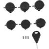 NAMOARLY Accessorio Rotondo per Coda Tavola da Surf Viti e Chiave | PVC Nero, Montaggio Semplice e Fissaggio Sicuro, Compatibile, Accessori Inclusi per Assemblaggio