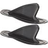 DEARMAMY 2 Pezzi Pinna da Surf in PVC Nera per Tavola Paddle Gonfiabile | Bilancia le Manovre, Mantiene Presa e Guida, Migliora Trazione, Pivot Rapido per Curve Strette