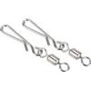Generic Girelle da pesca con gancio a scatto, confezione da 20 pezzi, 4,1 kg, in acciaio inox, colore argento