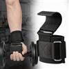 Generic 1 paio di ganci per sollevamento pesi, cinghie da polso resistenti, cinghie di alta qualità per sollevamento pesi e powerlifting (nero)