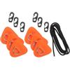 DOITOOL Set da 6 Kit di Fissaggio per SUP in Acciaio Inox e Corda Elastica | PVC Arancione ad Alta Visibilità, Punti di Ancoraggio Regolabili, per Tavola da Paddle e Gommoni
