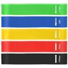 Generic Set di 5 fasce elastiche di resistenza, per allenamento, allenamento della forza, yoga, pilates, fisioterapia, senza lattice, per uomini e donne