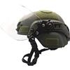 N / A Casco Protettivo tattico Airsoft, Casco tattico Mich 2000 Action Version con Staffa NVG e Maschera Visiera antivandalo per Giochi Airsoft Paintball CS all'aperto