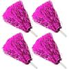 DEARMAMY 4 Pezzi Pompon per Cheerleader per Sport e Danza, Accessorio Festa | Filo in Alluminio, Leggero e Riutilizzabile, Presa Comoda, Facile da Usare per Celebrazioni e Party