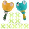 VALICLUD 2 Pezzi Lanciadischi per Forma di Rana, Giocattolo Leggero | Plastica, Gioco Interattivo per Parchi e Attività di Gruppo, Portatile, per Ragazzi