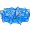 EXCEART Crab Fishing Net, Folding Shrimp Cage, Rete Sicura a 10 Fori Ø82cm Blu, in Nylon, per Pesca in Acqua e Salata