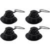 MAGICLULU 4 Pezzi Valvola Aria a Spirale Tpu, Ricambio Nero | Design Chiuso Base Imbottita, Struttura Pratica e Ordinata, in PVC Nero per Uso su Letti e Piscine Gonfiabili
