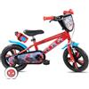 Denver Bike Bicicletta Bambino 12 Pollici Licensed Spiderman, 2-4 Anni, Rotelle Removibili, Freno Anteriore Caliper, Telaio Acciaio, Ruote EVA Antiforatura, Borraccia e Scudo