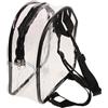 Sosoport Zaino Trasparente Piccolo in Pvc Nero, Leggero e Robusto | Concerti e Competizioni, Stile Semplice e Trendy, Facile da Identificare, Portatile