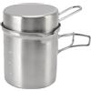 Xixian Set Pentole in Acciaio Inox, Fornello Portatile da Campeggio, per | Pentola leggera in acciaio inossidabile, ideale per escursioni, zaino in spalla, picnic, stufa a legna, stufa a gas, grill