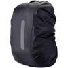 Generic Copertura per zaino 26-40L riflettente antipolvere poliestere impermeabile regolabile per viaggi, campeggio, ciclismo, escursionismo, antifurto, nero