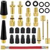 Generic Set di 30 adattatori per valvole per bicicletta, in ottone, adattatori per gonfiaggio pneumatici per biciclette, dispositivi e accessori per pompa standard o compressore d'aria per Presta Schrader