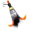 Generic Topwater, esca da pesca a forma di rana, con superficie elica, con ami acuti e piume, esca da pesca dura galleggiante per spigola, luccio, pesca d'acqua dolce, attrezzatura da pesca artificiale