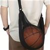 Generic 1 borsa da basket, grande capacità, borsa a tracolla singola per allenamento sportivo, borsa per pallacanestro, borsa a rete da pallavolo, borsa fitness