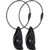 Healeved 2 Pezzi Supporto per Disco Portatile in Plastica e Metallo Nero | Resistente AI Graffi, Facile da Riporre, Uso All'aperto, Clip Compatta per Trasporto e Accessori Sportivi
