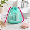 Generic Borsa da spiaggia in rete, con chiusura a coulisse, impermeabile, borsa da nuoto compatta a rete, organizer per cosmetici per piscina, palestra, essenziale