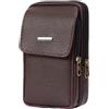 MAGICLULU Marsupio Portafoglio in Cuoio da Uomo Marrone, Multiuso | Viaggio e Shopping, Capienza Sufficiente, Stile Chic Retrò, Tasca per Telefono, Chiusura Cerniera